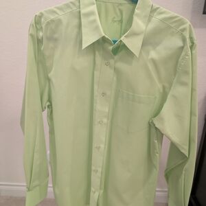 Women's Foxcroft Light Green Button Shirt